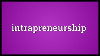 Intrapreneurship Meaning [upl. by Adaminah]