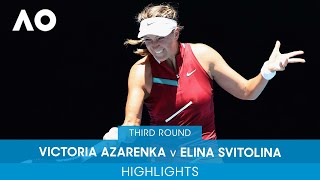 Victoria Azarenka v Elina Svitolina Highlights 3R  Australian Open 2022 [upl. by Minne746]