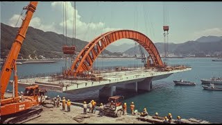 Biggest Bridge Construction Process  Modern Heavy Duty Bridge Equipment 26 [upl. by Nehtiek]