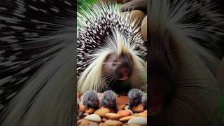 Exploring the Forest Porcupine Mom and Her Babies [upl. by Leede]