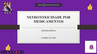 NEFROTOXICIDADE POR MEDICAMENTOS [upl. by Mundy]