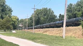 An eastbound tanker passing by Parkville Missouri on the StJoe Sub [upl. by Asital]