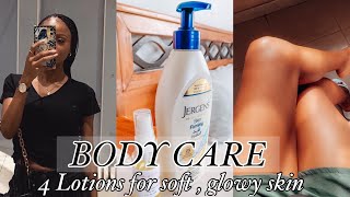 4 Affordable Body Lotions for Soft  Glowy Skin  All Skin Types  stives vaseline jergens e45 [upl. by Fabri305]