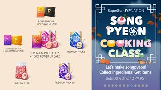 Crafting ALL Songpyeon Cooking Class Event Rewards  Premium Card Pack Opening  Superstar JYP [upl. by Enilekcaj]