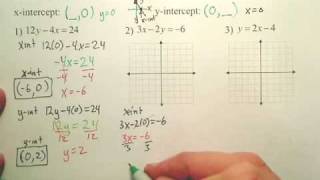 52 Using Intercepts  Algebra 1 [upl. by Ettedualc]