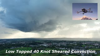 Strongly Sheared Showers amp Storm With Funnel Cloud  DJI Mavic 3 Classic [upl. by Hammerskjold]