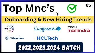 Capgemini Wipro HCL Tech LTI Tech Mahindra  2022 2023 2024 Hiring Trends amp Onboarding [upl. by Prestige]