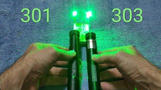 301  303 Green Laser Pointer 5mW Vs Match Stick [upl. by Stoddard589]