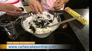 How To Make EASY and FAST 3 minute ICE CREAM CAKE  Vanilla Oreo [upl. by Lednahs]