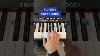 Fur Elise easy piano tutorial [upl. by Naig]