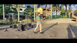 saxophone music cover remix dj funk hip hop covers alto sax house A musician playing in a subway [upl. by Anselme]