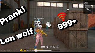 No Internet Prank  999 Prank In Lone Wolf  Garena Free Fire [upl. by Armelda797]