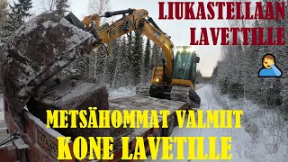 Liukastellaan kaivinkone lavetille ja metsä hommat valmiit [upl. by Ahseiym]