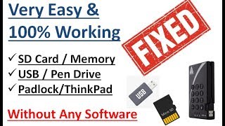 how to fix and open corrupted flash usb drive sd card or padlock without formatting [upl. by Upali]