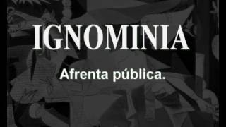 Palabras IGNOMINIA [upl. by Eelhsa]