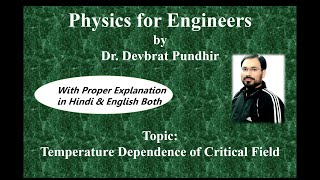 Temperature Dependence of Critical Field in Superconductors I B Tech I B Sc Physics [upl. by Nwahsiek]