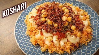 How to Make KOSHARI  Egyptian Koshari Street Food Recipe  Koshari Recipe by Varun  Kushari [upl. by Namqul49]