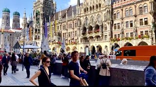 Munich Germany Marienplatz Walking Tour [upl. by Miett]