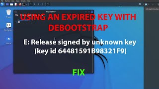 LINUX ERROR FIX E Release signed by unknown key key id 64481591B98321F9 [upl. by Hays]