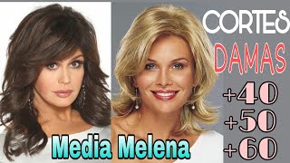 Cortes de Cabello MEDIA MELENA para DAMAS de 40 50 60 años que Enmarcan y Perfilan el Rostro [upl. by Rifkin]