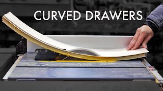 How to Make CURVED Drawers for a Round Coffee Table [upl. by Heintz]