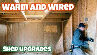 Upgrading a Shed Electrical  Insulation  Shed Conversion  Episode 1 [upl. by Raphael518]