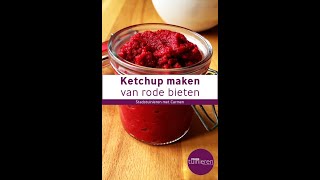 Stadstuinieren  Recept Rode bieten ketchup Moestuin oogst [upl. by Anined]