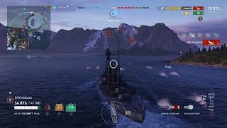 Courbet 1944 Gameplay  French T3 Battleship  a terrible still brilliant ship WOWSL [upl. by Haikezeh]