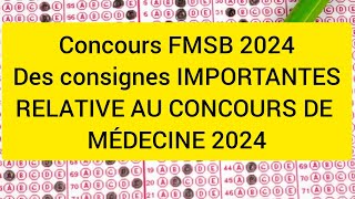 concours Médecine FMSB 2024 Des dispositions importantes [upl. by Haodnanehs]