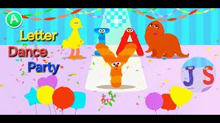 BBC 4 KIDS  Sesame Street  Big Bird and Snuffys Letter Dance Party  ABC Dance Party [upl. by Evelyn]