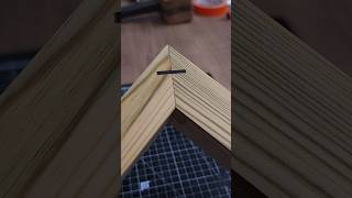 Spline miter joint with miter Saw diywoodworking [upl. by Effie529]