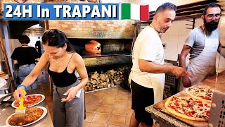 24 Hours Of Italian Food in TRAPANI Sicily  Seafood Paradise amp Incredible Local Pizza [upl. by Arodaeht767]