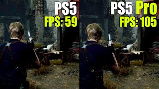 Resident Evil 4 on PS5 vs PS5 Pro  Loading Graphics Resolution and FPS Test [upl. by Amice]