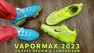 Nike Air Vapormax 2023 FK Baltic Blue On Feet Review  2021 Comparison DV1678 400 [upl. by Hidie486]