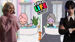 WEDNESDAY ADDAMS AND ENIDS ROOM MAKEOVER IN TOCA LIFE WORLD [upl. by Ruelu]