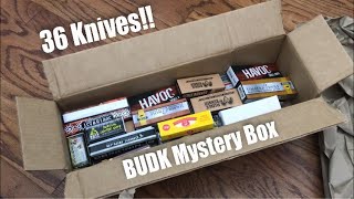 BUDK 36 mystery pocket knife box Worth 100 [upl. by Chadwick373]