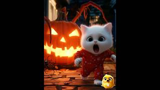 Cute Cat vs Pumpkin Ghost The Halloween Race [upl. by Itin]