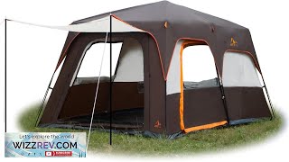 KTT Extra Large Tent 101214 PersonBFamily Cabin Tents2 Rooms3 Doors and 3 Review [upl. by Bourque]