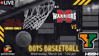 4 Mohawk Warriors vs 7 Yough Cougars  WPIAL Boys Basketball  3A Consolation  Mar1 2023 [upl. by Eniamrehs]