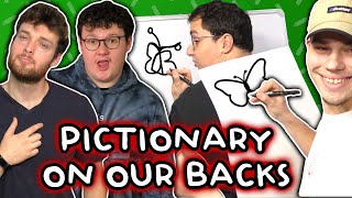 Playing Pictionary With Our Backs Loser Eats [upl. by Laeria]