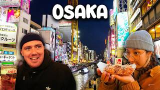 Eating The Best Street Food in Osaka Dotonbori [upl. by Yelsek]