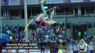 Maryna Kylypko UKR winning bronze at European Indoor Championchips [upl. by Florencia]