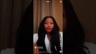 NickiMinaj IG Live talks about a book RayJ joins talks Diddy amp more [upl. by Htelimay581]