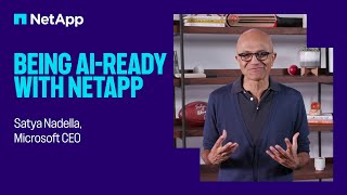 Microsoft CEO Satya Nadella on being AIready with NetApp partnership [upl. by Atinad]