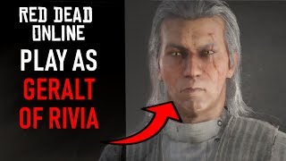 RED DEAD ONLINE  Geralt of Rivia Witcher Character Creation [upl. by Madelena358]