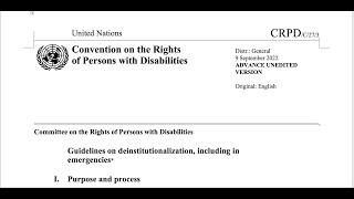 Highlights of Deinstitutionalization Guidelines [upl. by Rieth]