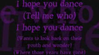 I Hope You Dance Lyrics [upl. by Nnewg]