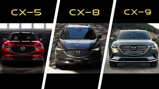 2017 Mazda CX5 vs 2018 Mazda CX8 vs 2017 Mazda CX9 [upl. by Aisemaj381]