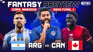 ARG vs CAN Dream11 Team Argentina vs Canada Copa America ARG vs CAN Dream11 Prediction [upl. by Wehtam]