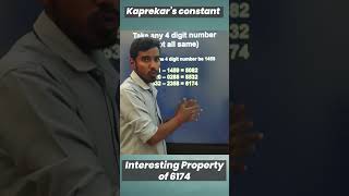 Kaprekar’s Constant  6174 shorts maths numbers [upl. by Aile]